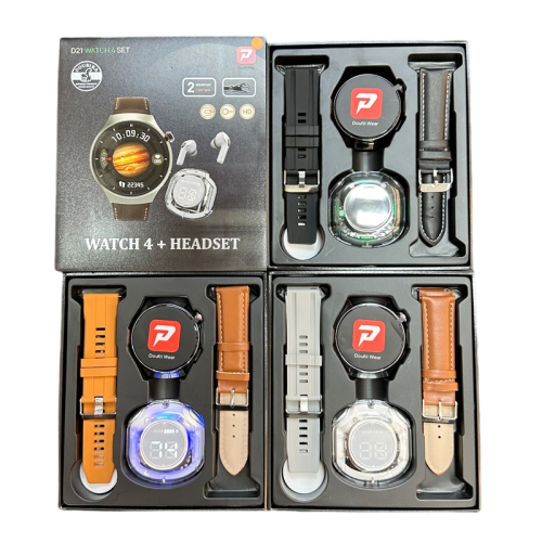 Reloj inteligente Smartwatch + 2 correas + auriculares inalámbricos