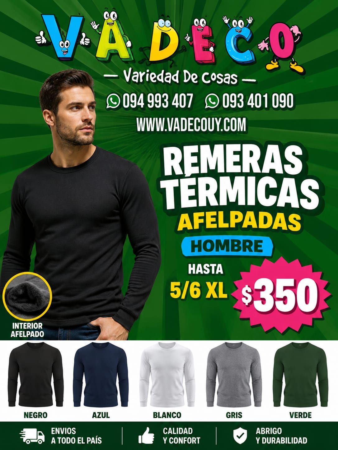 Remera y polera térmica Hombre
